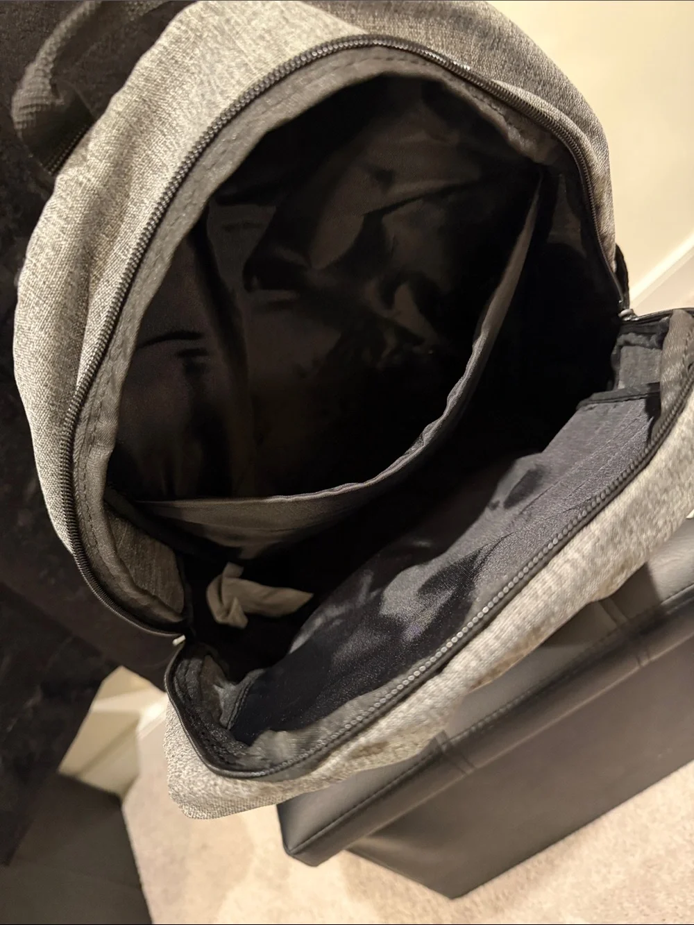 Puma Gray Two-Tone Logo Backpack